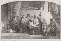 KG 11296
<br/>
Judas Iscariot ontvangt geld voor verraad van Christus
<br/>
<em>Picart, Bernard (1673-1733)</em>